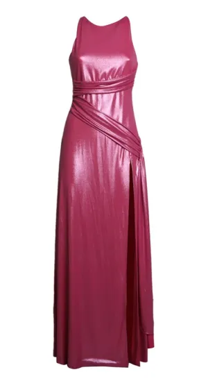 Chiara Ferragni Metallic-Finish Backless Dress