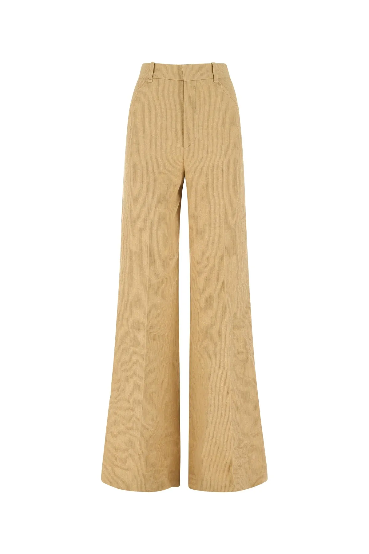 Chlo High Waist Wide-Leg Corduroy Pants