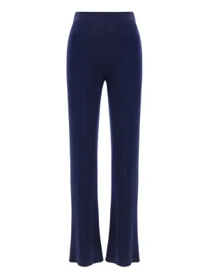 Chlo High-Waisted Ribbed Pants