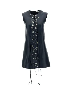 Chlo Lace-Up Sleeveless Mini Dress