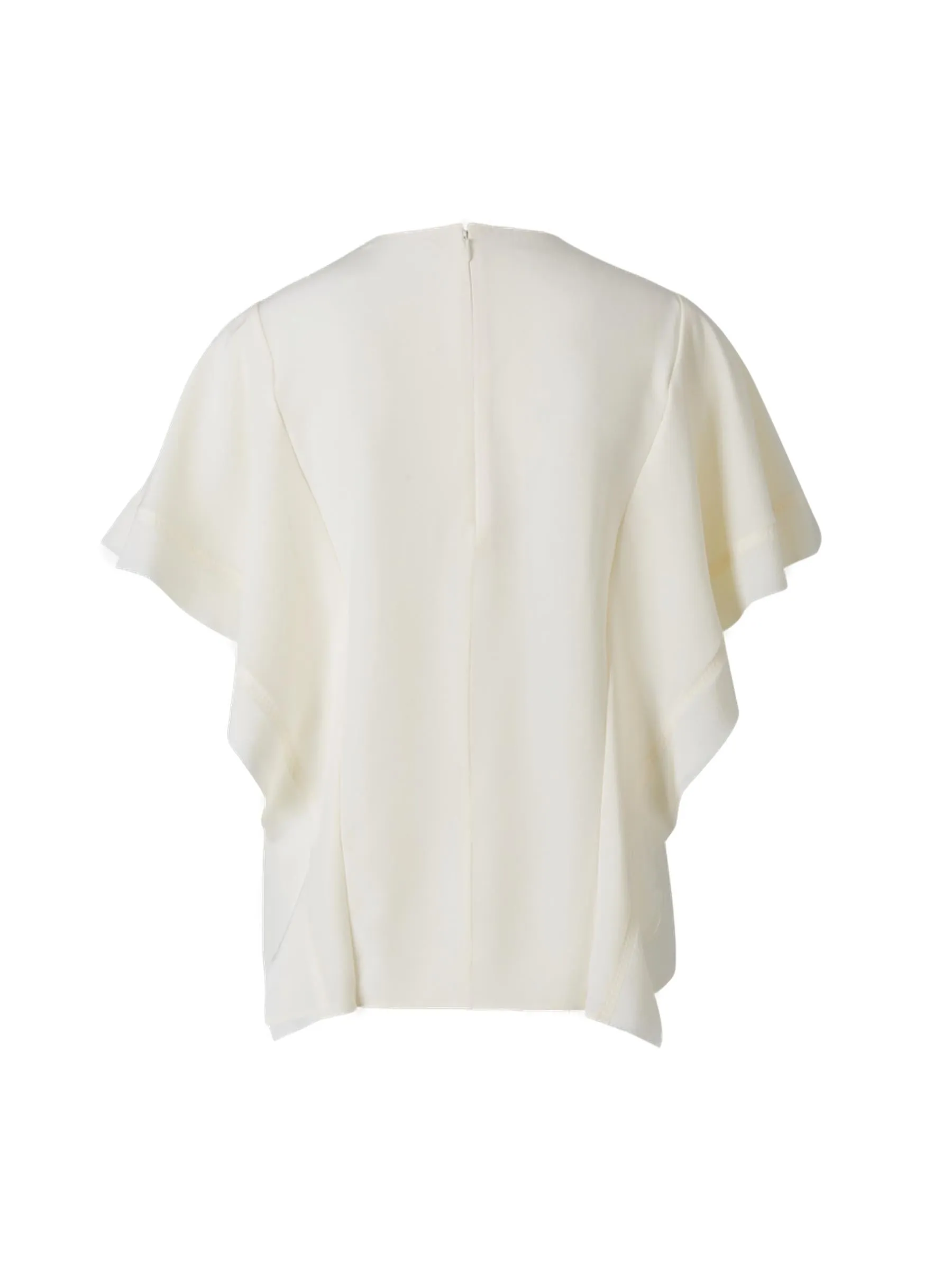 Chlo Ruffled Crewneck Short-Sleeved Top