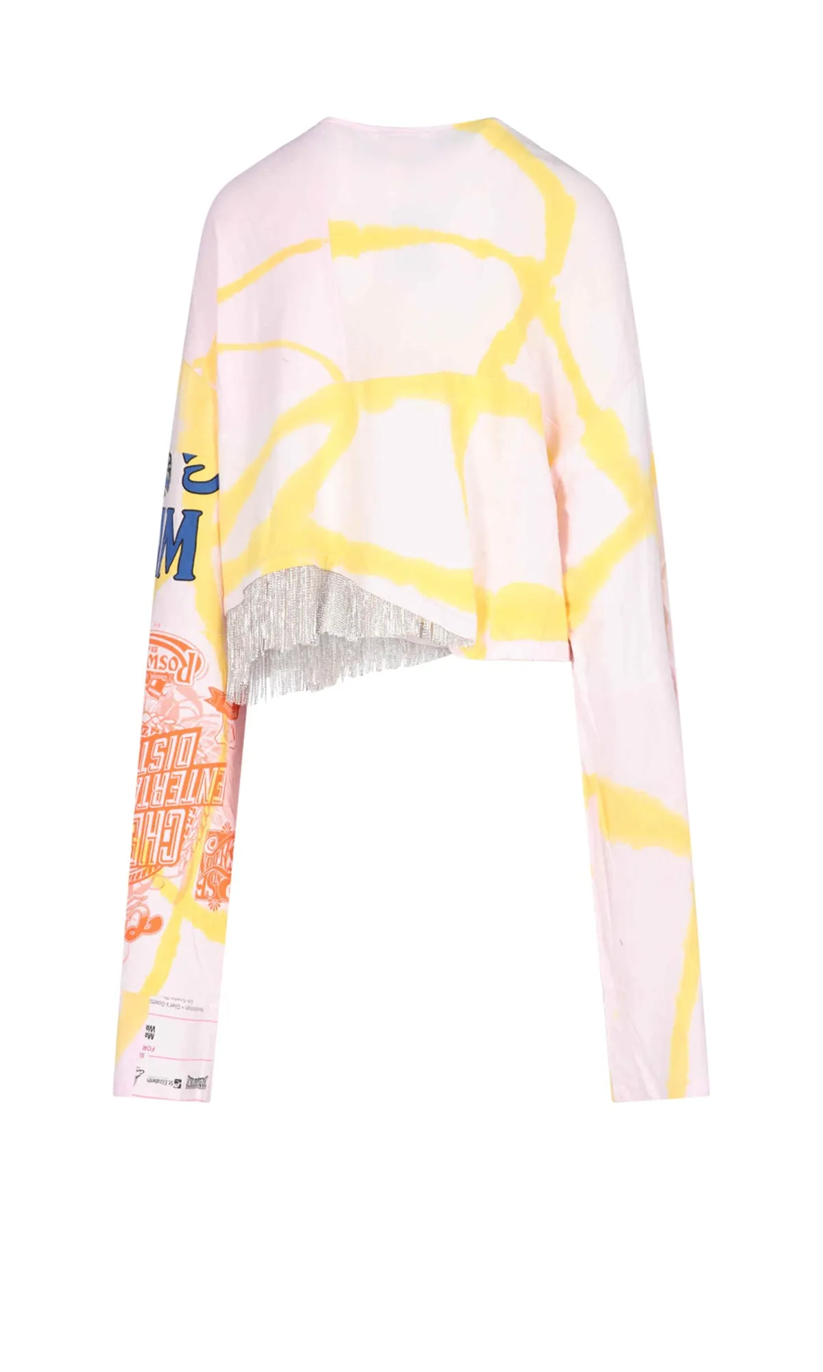 Collina Strada Rhinestone Embellished Cropped T-Shirt