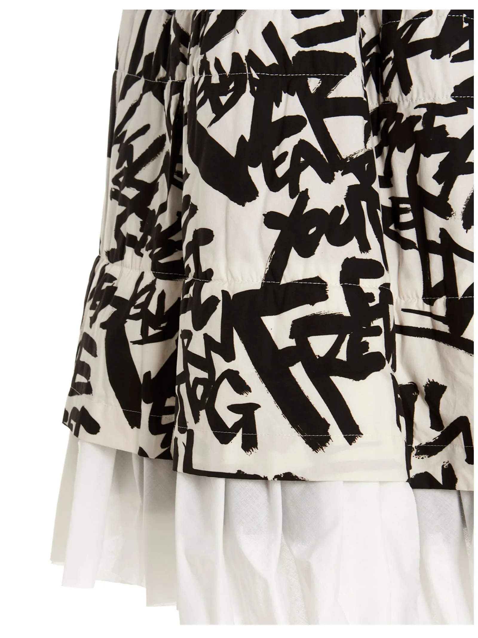 Comme des Garons Graphic Printed Midi Skirt