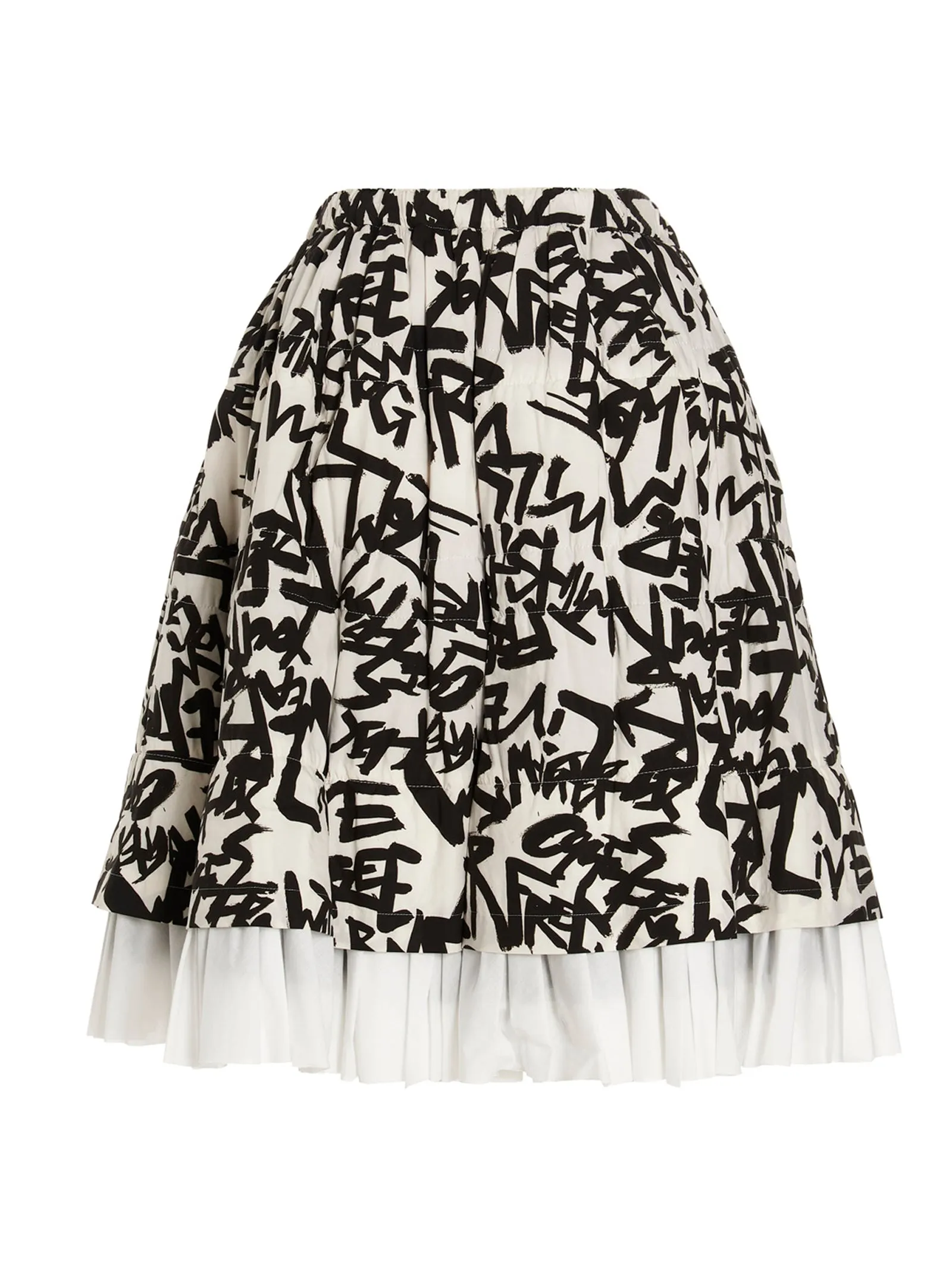 Comme des Garons Graphic Printed Midi Skirt