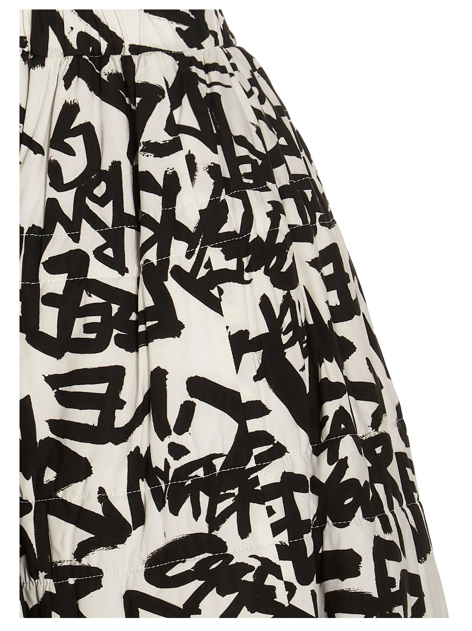 Comme des Garons Graphic Printed Midi Skirt