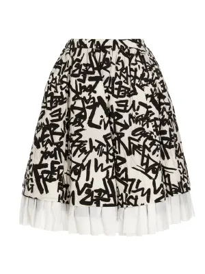 Comme des Garons Graphic Printed Midi Skirt
