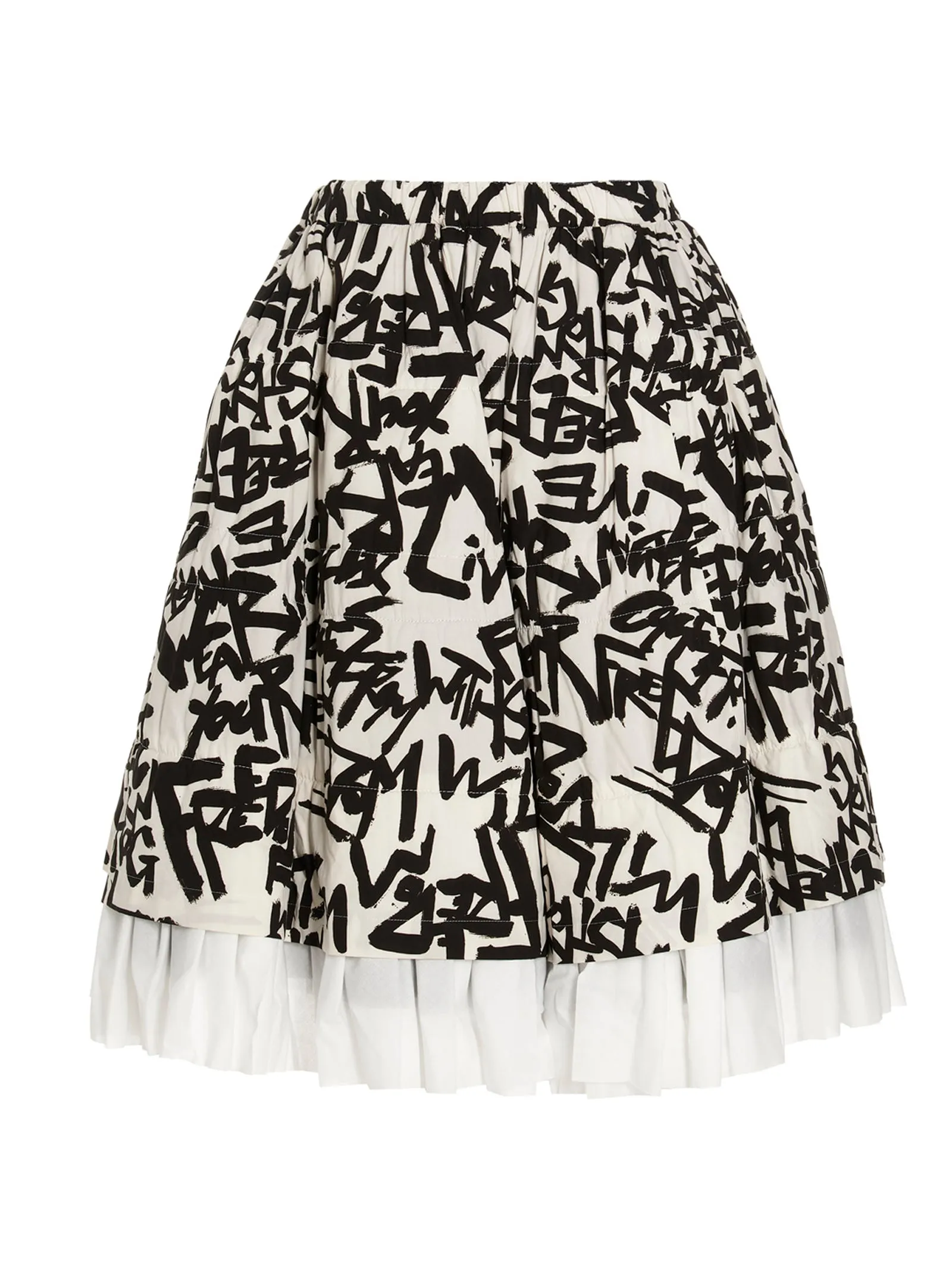 Comme des Garons Graphic Printed Midi Skirt