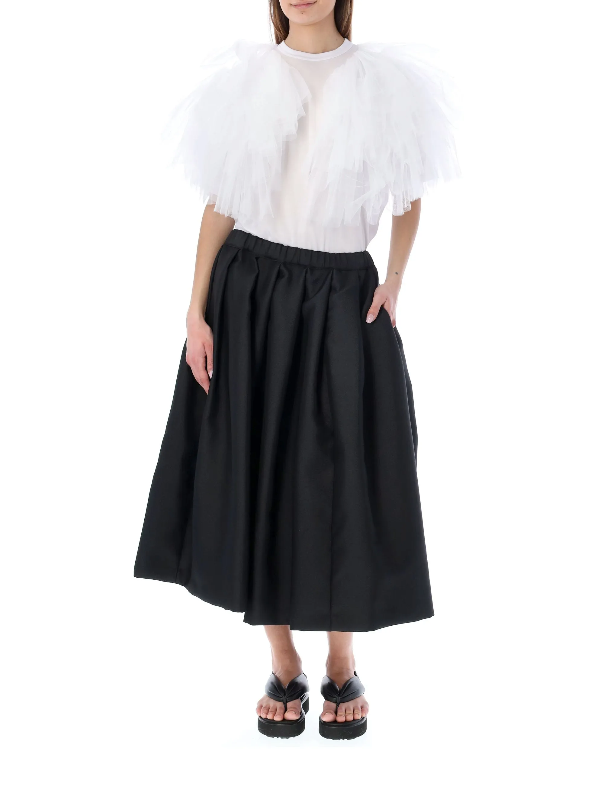 Comme des Garons High Waist Midi Skirt