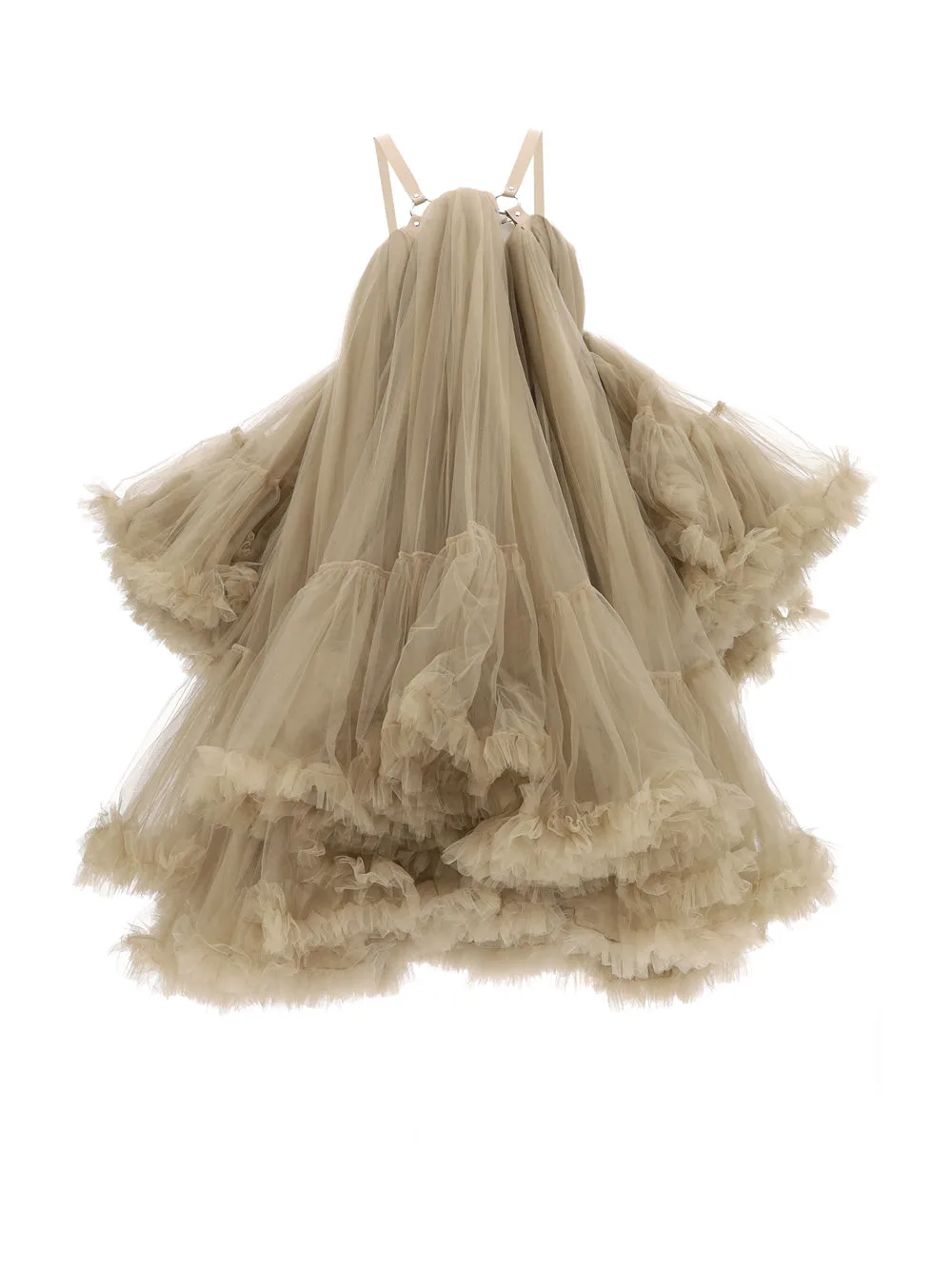 Comme Des Garons Noir Kei Ninomiya Gathered Detail Tiered Dress