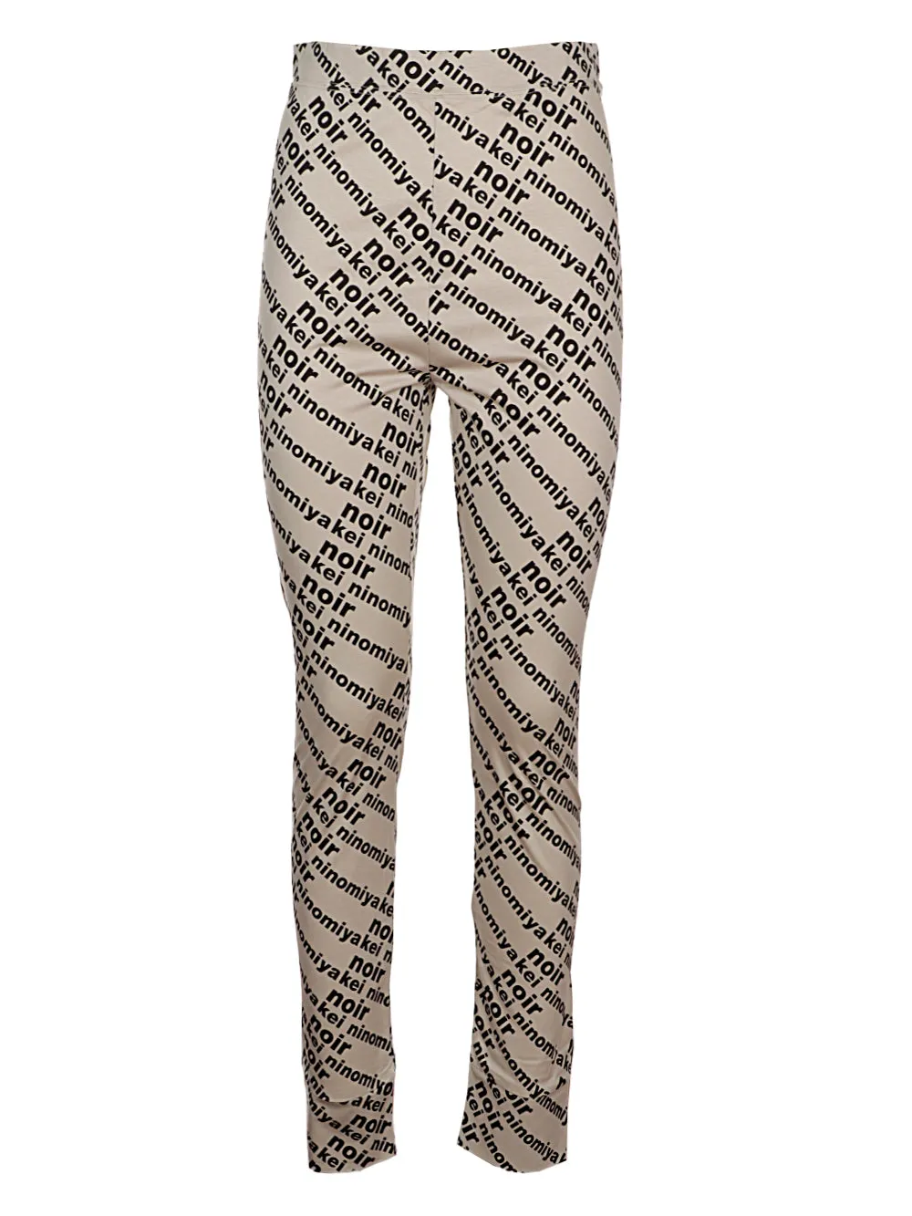 Comme Des Garons Noir Kei Ninomiya Logo Print High Waisted Leggings