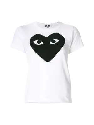 Comme des Garons Play Heart Print Crewneck T-Shirt