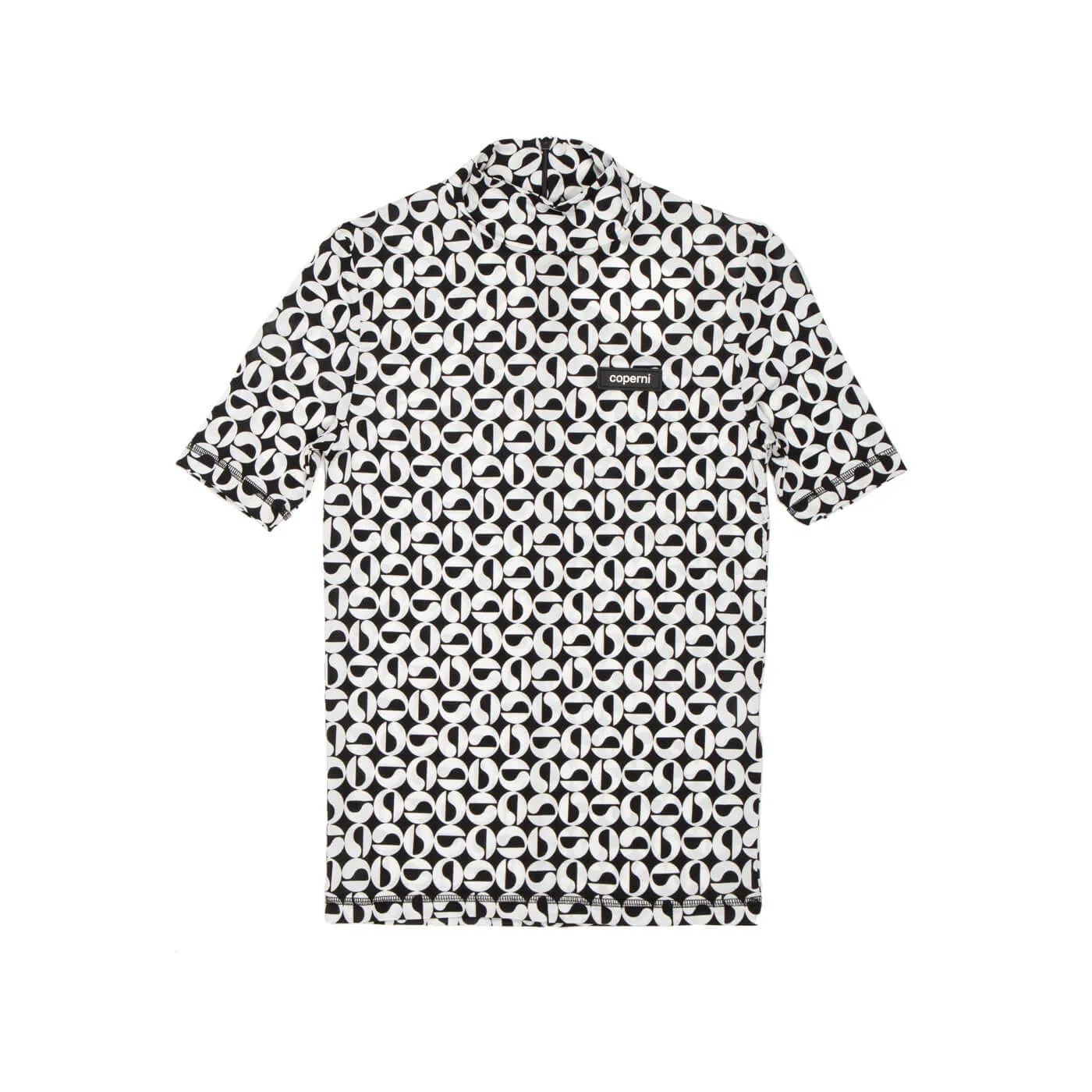 Coperni High Neck Allover Logo Printed Top