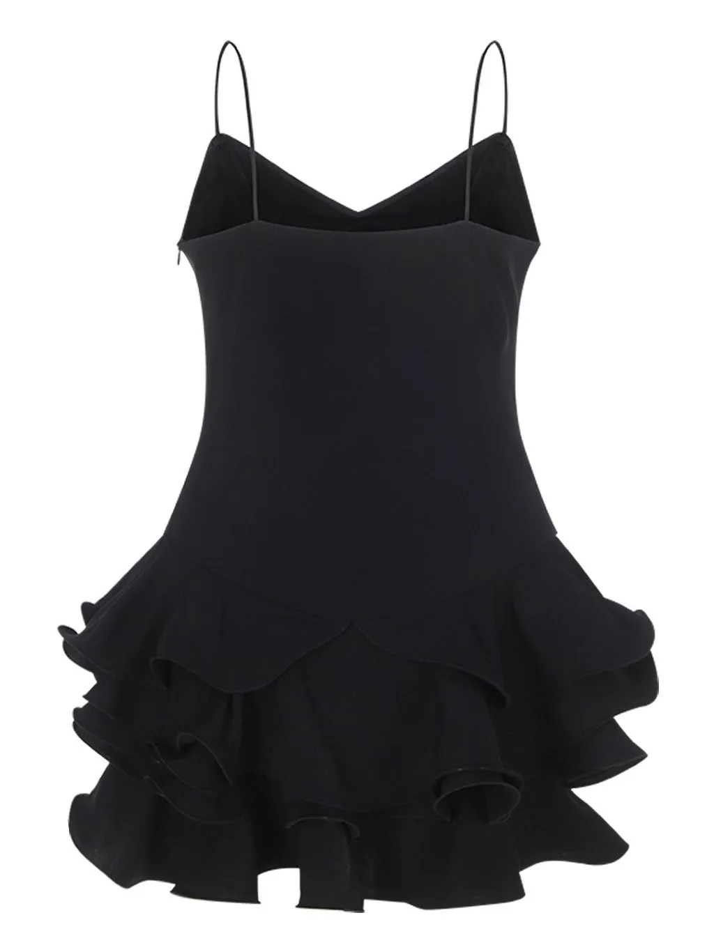 Coperni Logo Plaque Ruffle Mini Dress
