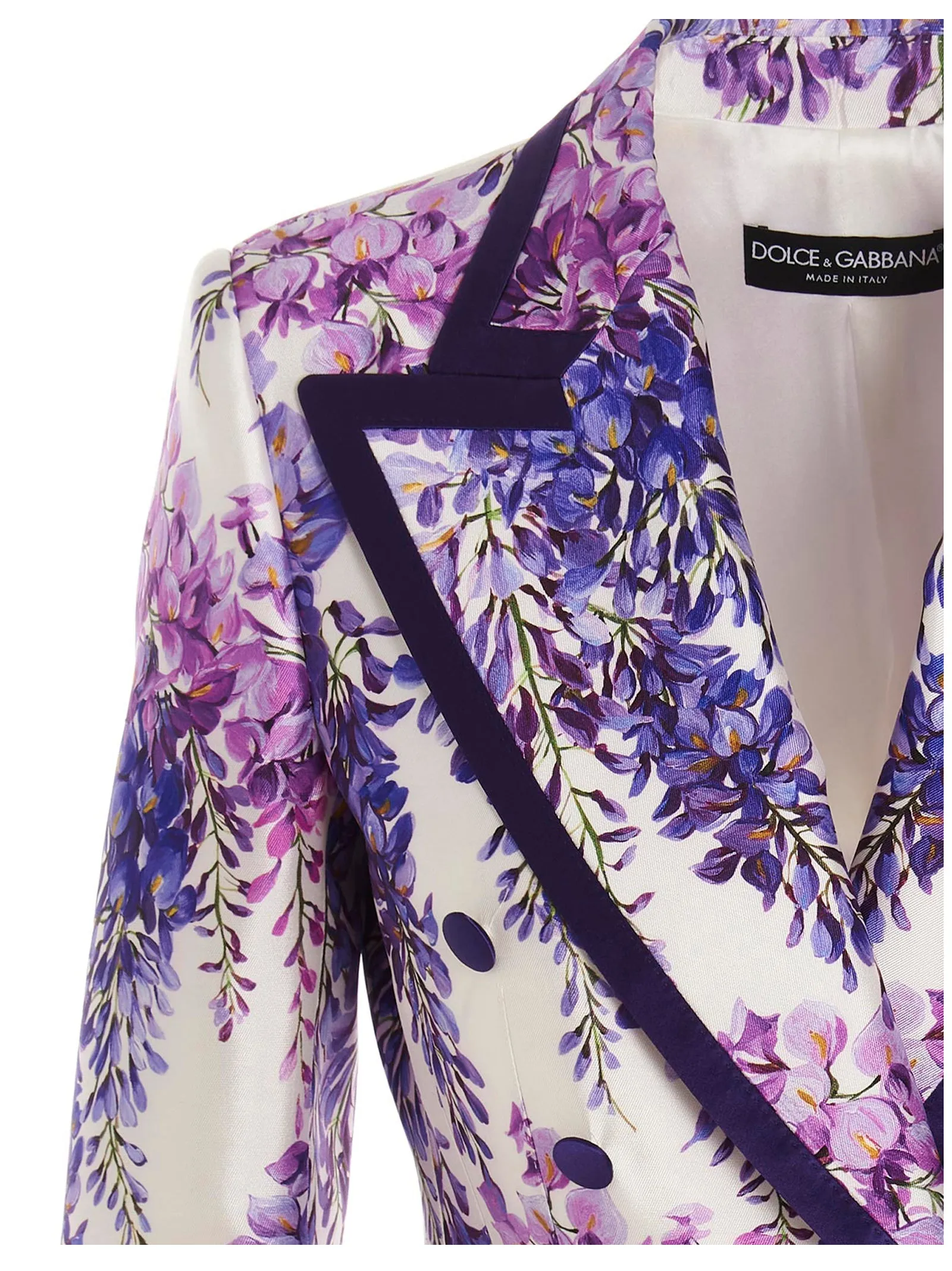 Dolce & Gabbana Allover Floral Printed Double-Breasted Jacket