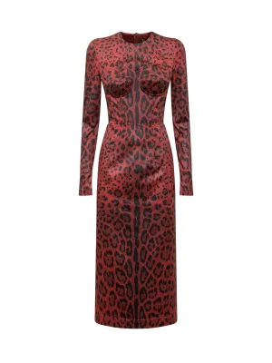 Dolce & Gabbana Animal Print Midi Dress