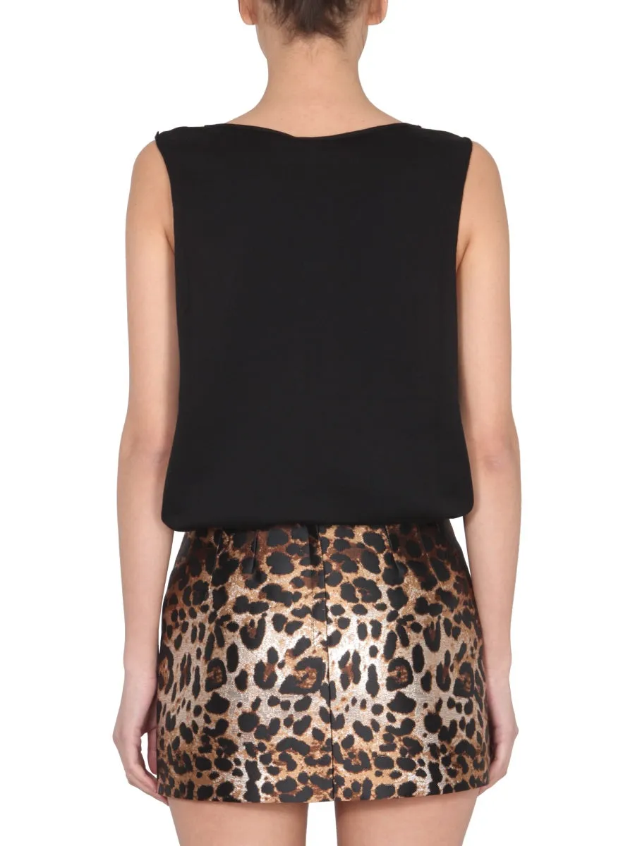 Dolce & Gabbana Distressed U-Neck Tank Top