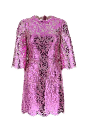 Dolce & Gabbana Floral Lace Mini Dress
