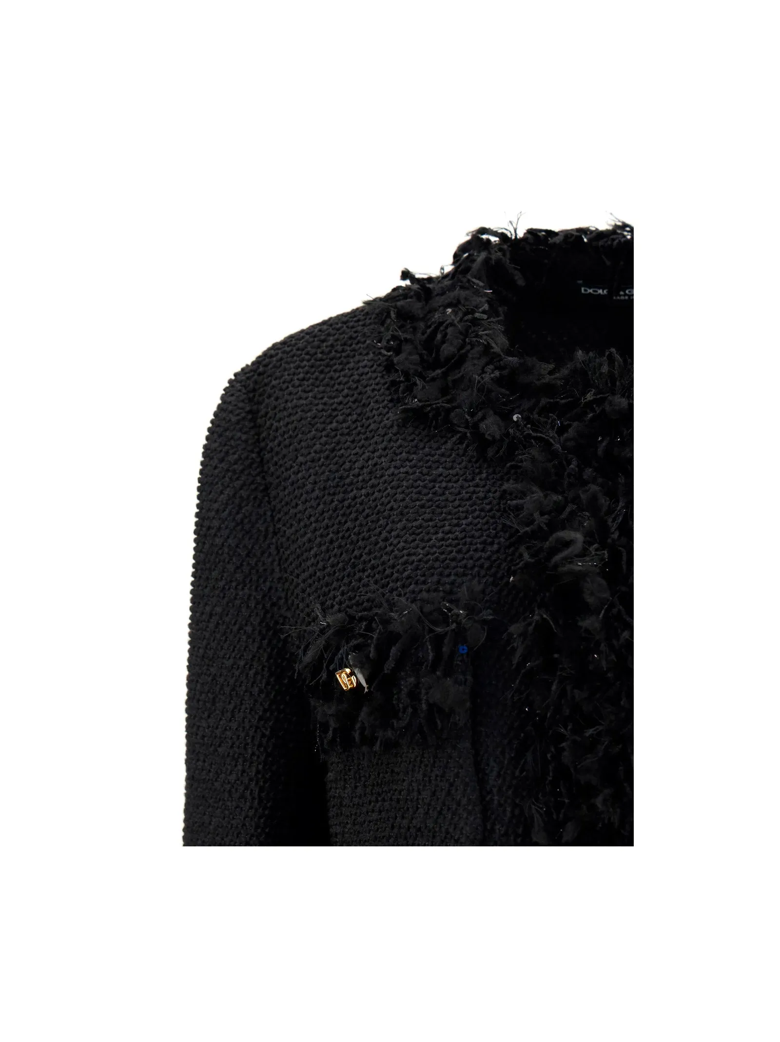 Dolce & Gabbana Frayed Long-Sleeved Jacket
