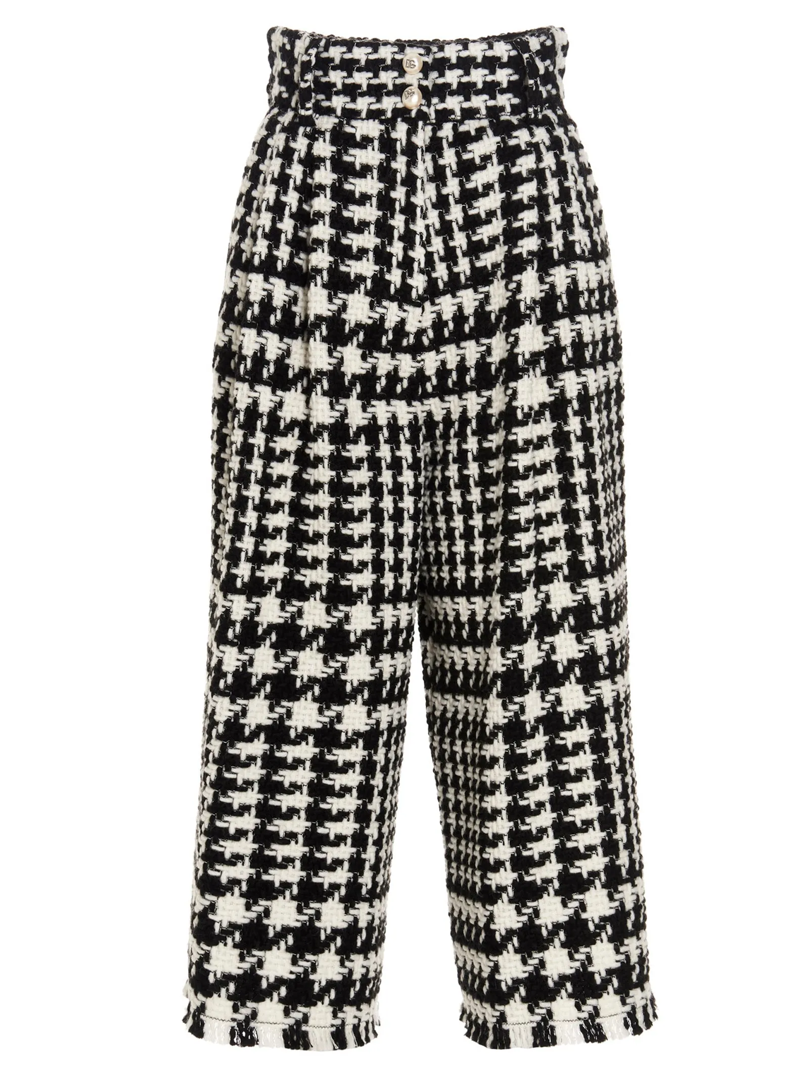 Dolce & Gabbana Houndstooth Cropped Pants