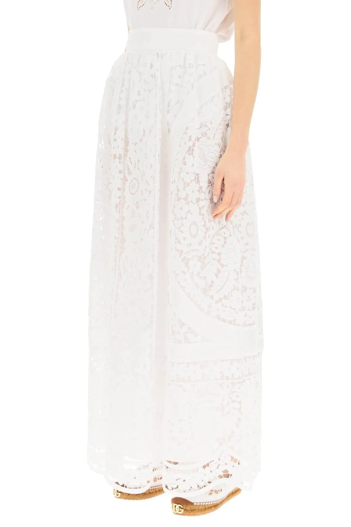Dolce & Gabbana Lace Embroidered Maxi Skirt