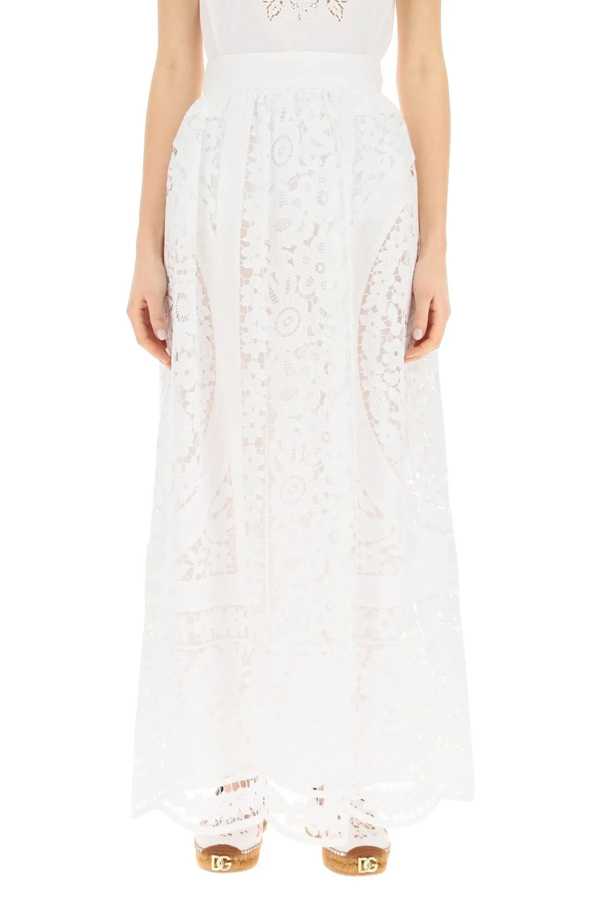 Dolce & Gabbana Lace Embroidered Maxi Skirt