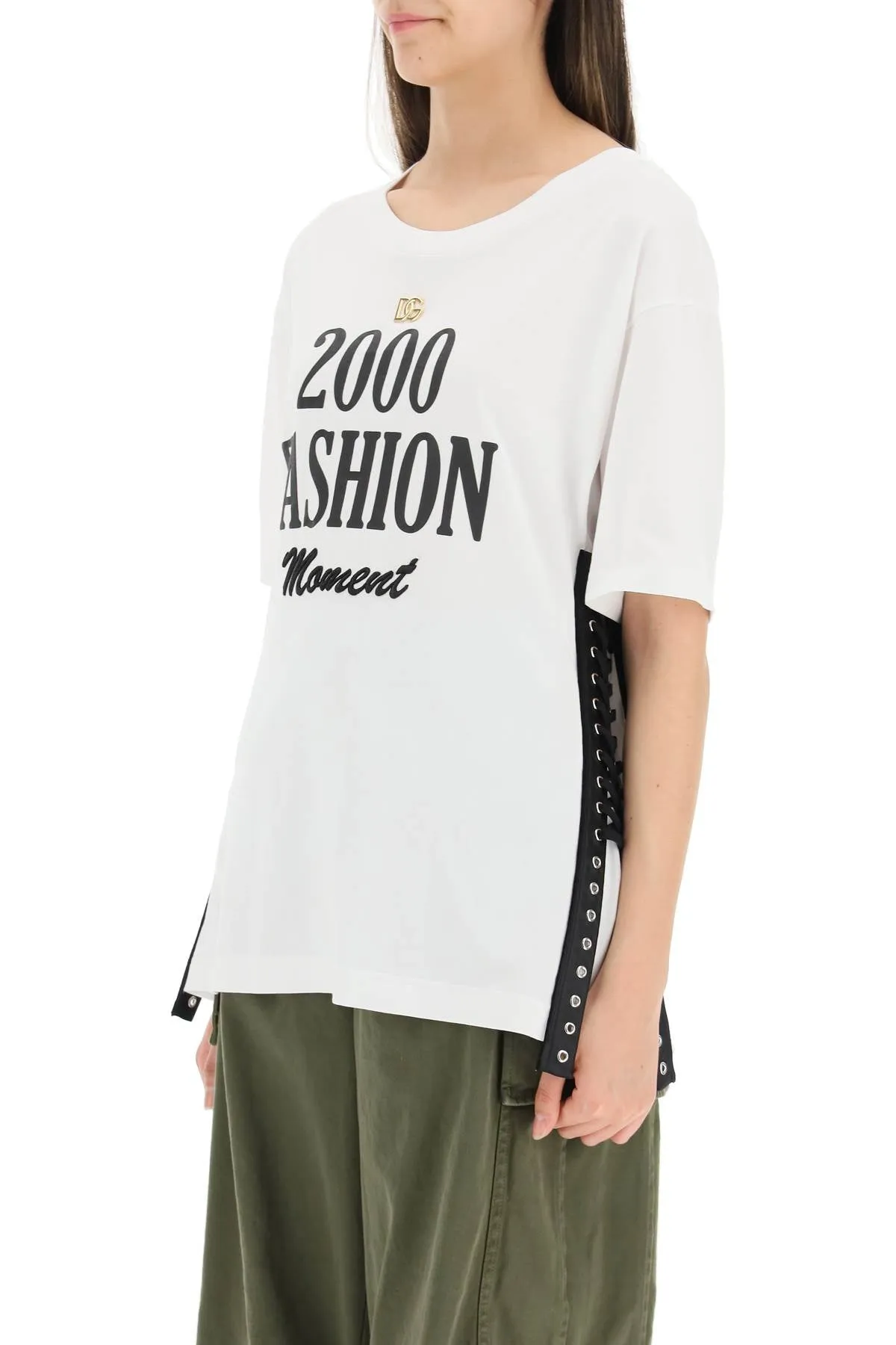 Dolce & Gabbana Lacing Detailed T-shirt