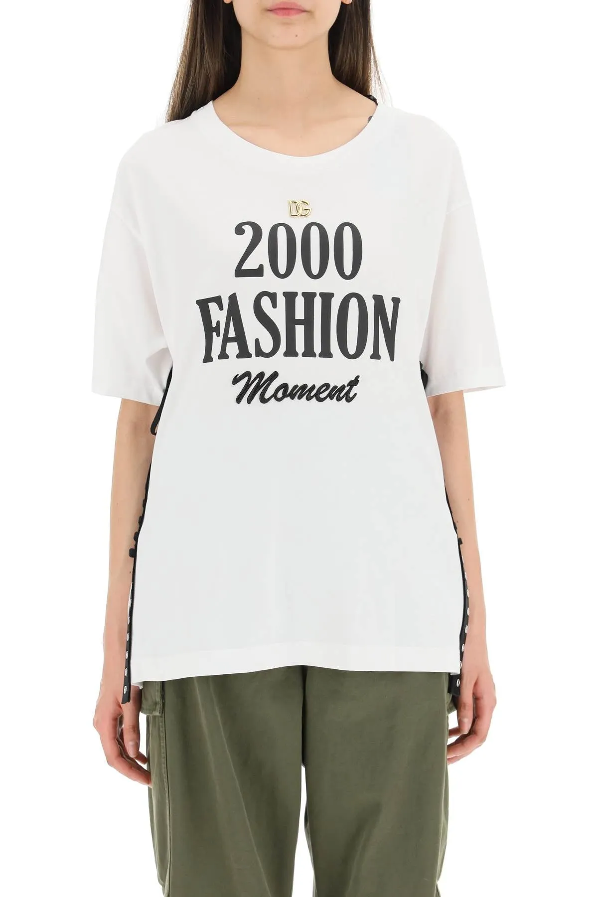 Dolce & Gabbana Lacing Detailed T-shirt