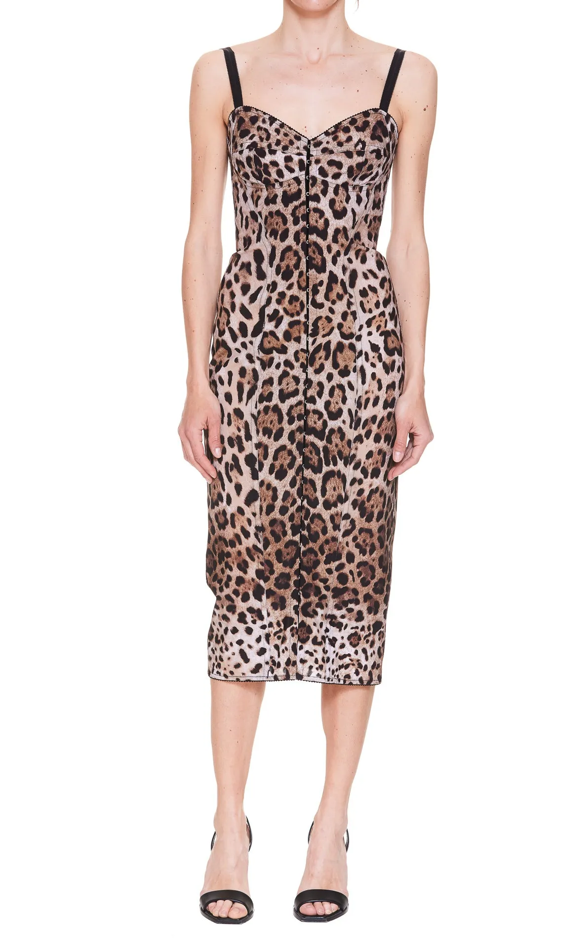 Dolce & Gabbana Leopard Print Midi Dress