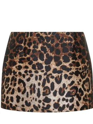 Dolce & Gabbana Leopard Printed Skirt