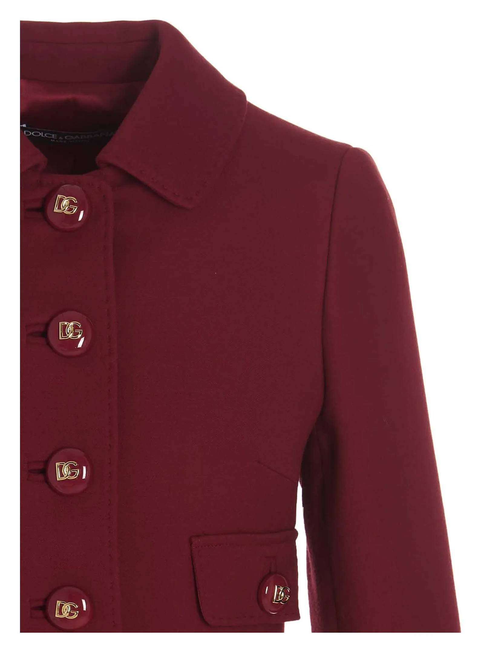 Dolce & Gabbana Logo Detailed Button Cropped Jacket