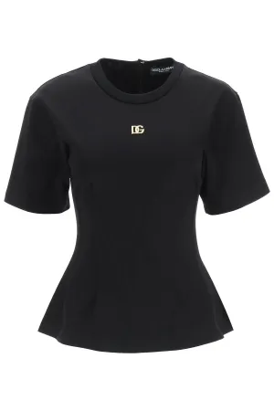 Dolce & Gabbana Logo Plaque Crewneck T-Shirt