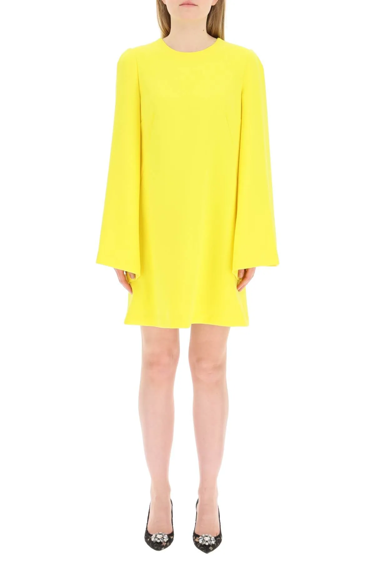 Dolce & Gabbana Long-Sleeve Sable Dress