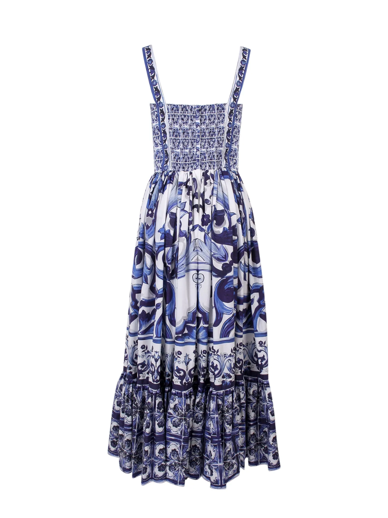 Dolce & Gabbana Majolica-Print Bustier Dress