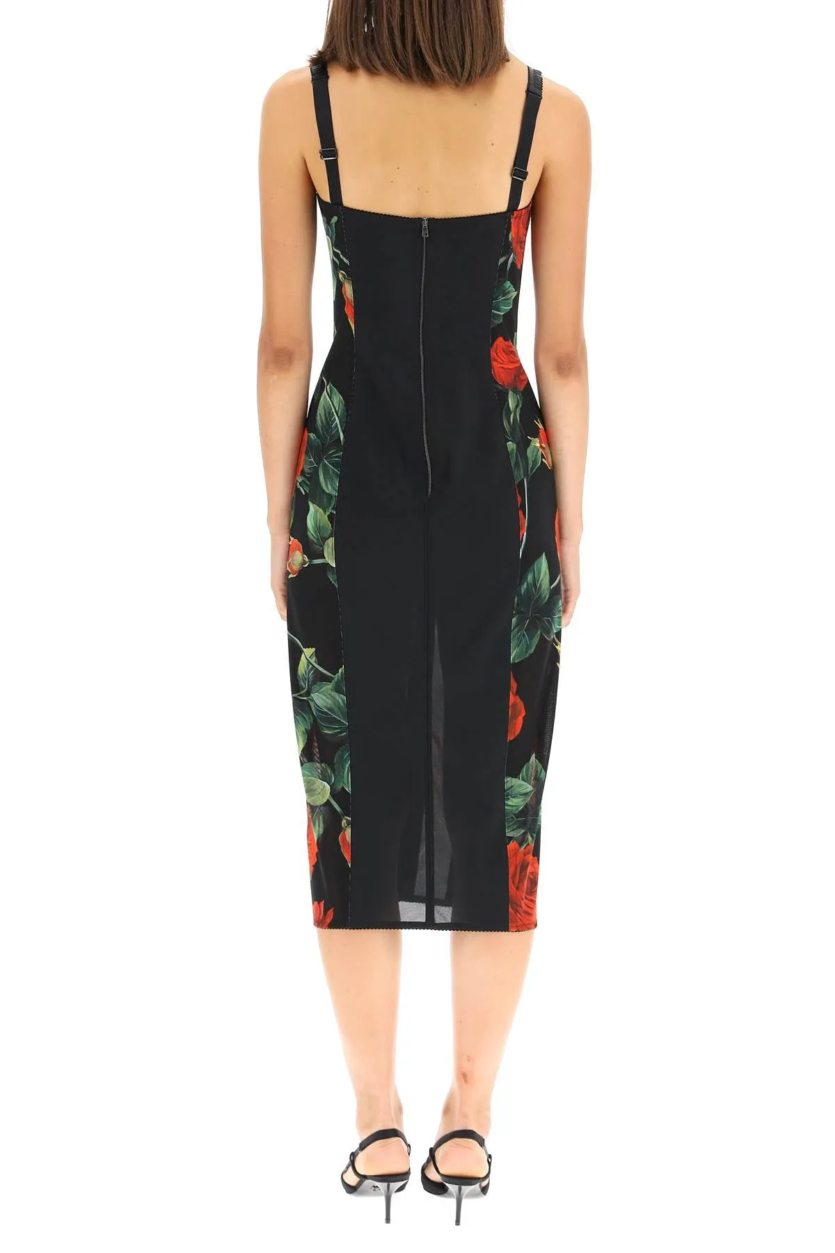 Dolce & Gabbana Rose Print Midi Dress