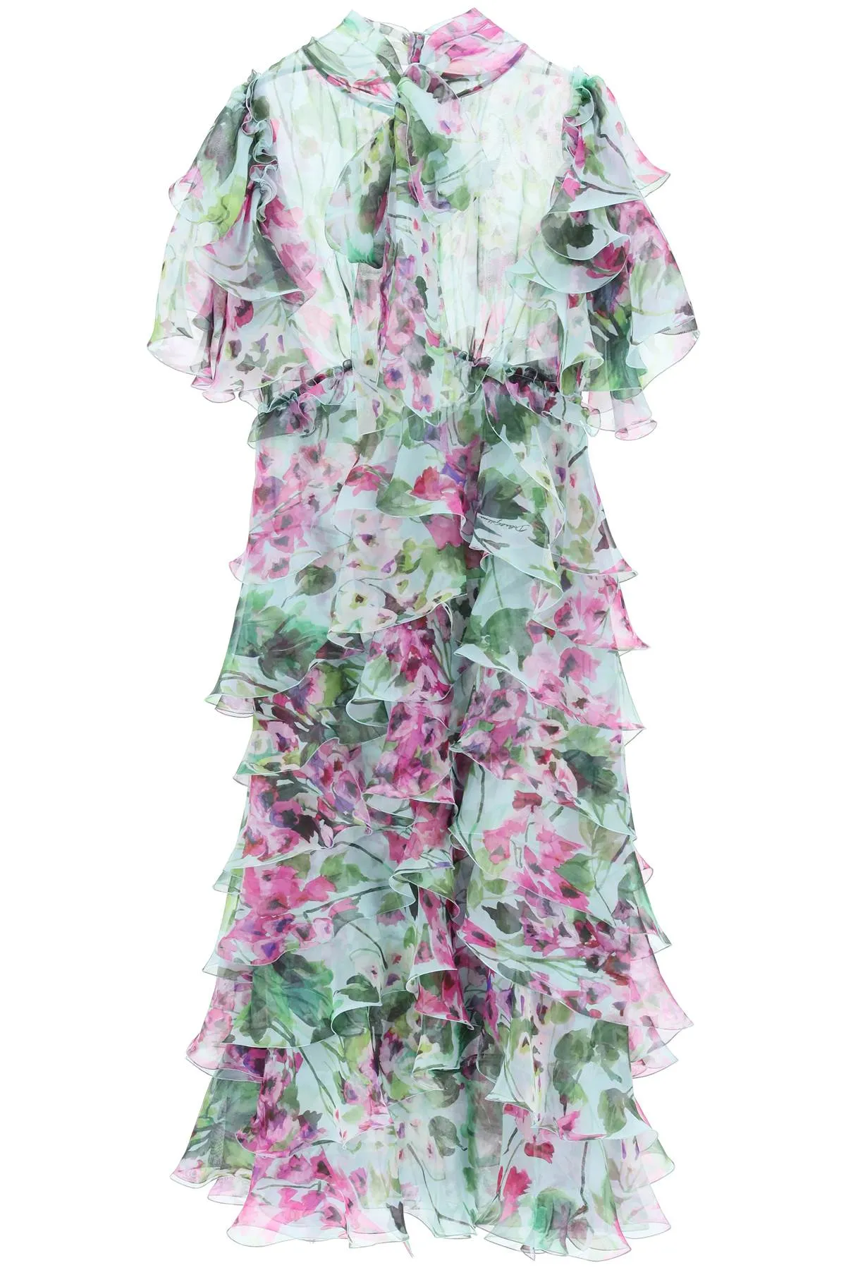 Dolce & Gabbana Ruffled Chiffon Midi Dress
