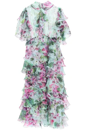 Dolce & Gabbana Ruffled Chiffon Midi Dress