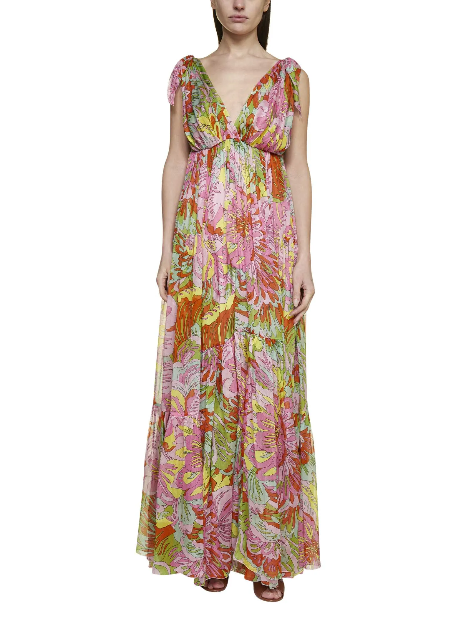 Dolce & Gabbana Tied Strap Sleeveless Maxi Dress