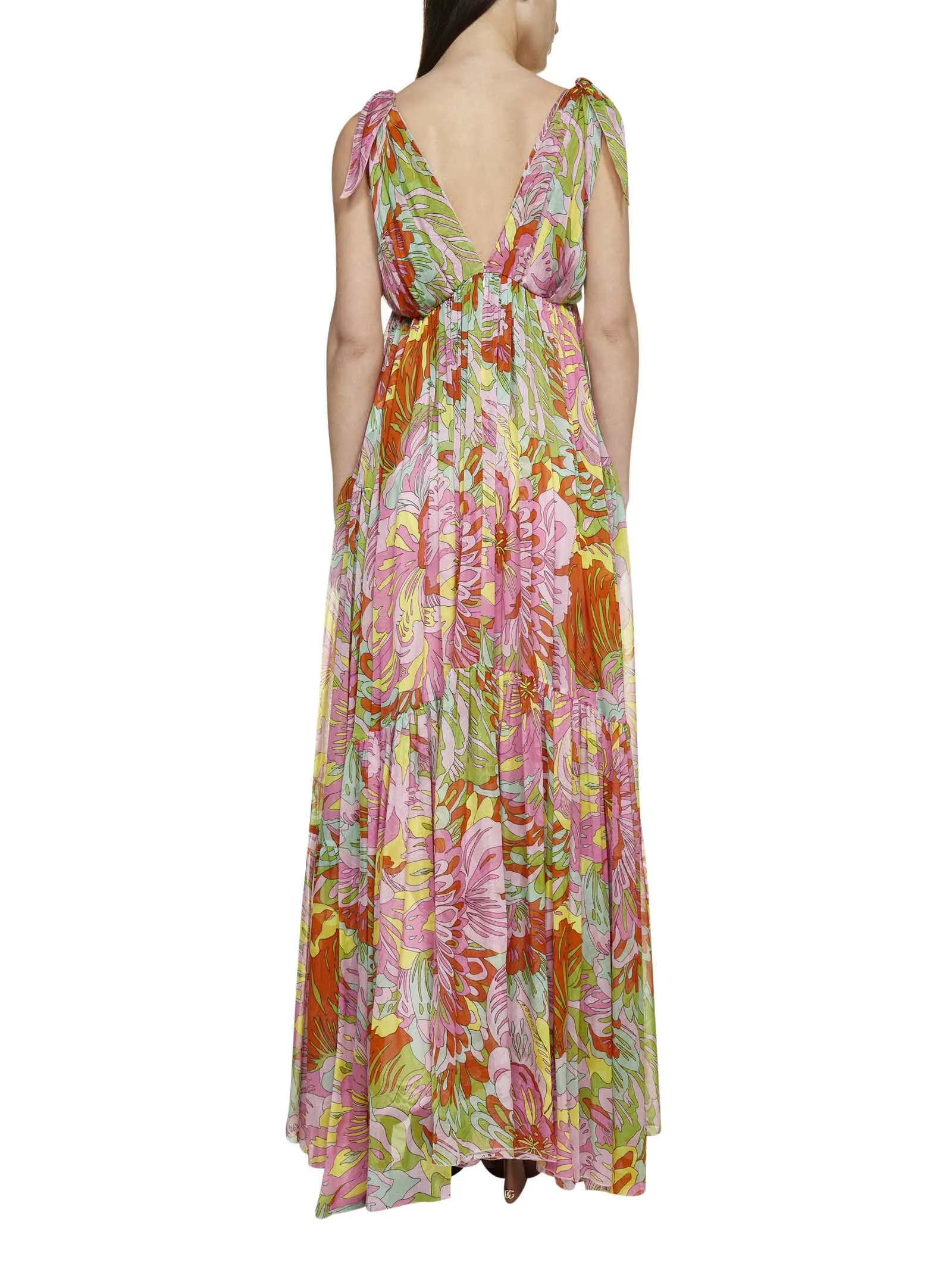 Dolce & Gabbana Tied Strap Sleeveless Maxi Dress