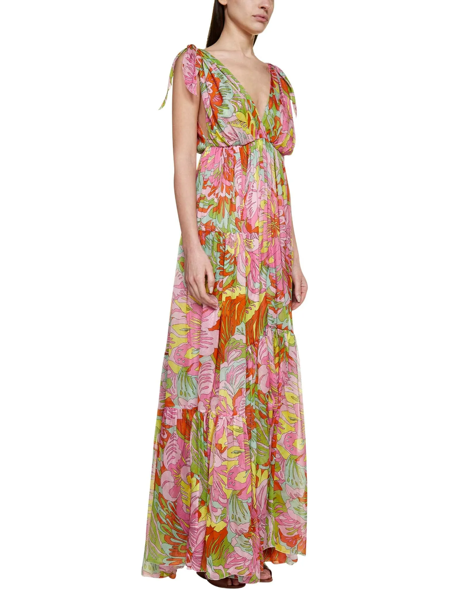 Dolce & Gabbana Tied Strap Sleeveless Maxi Dress