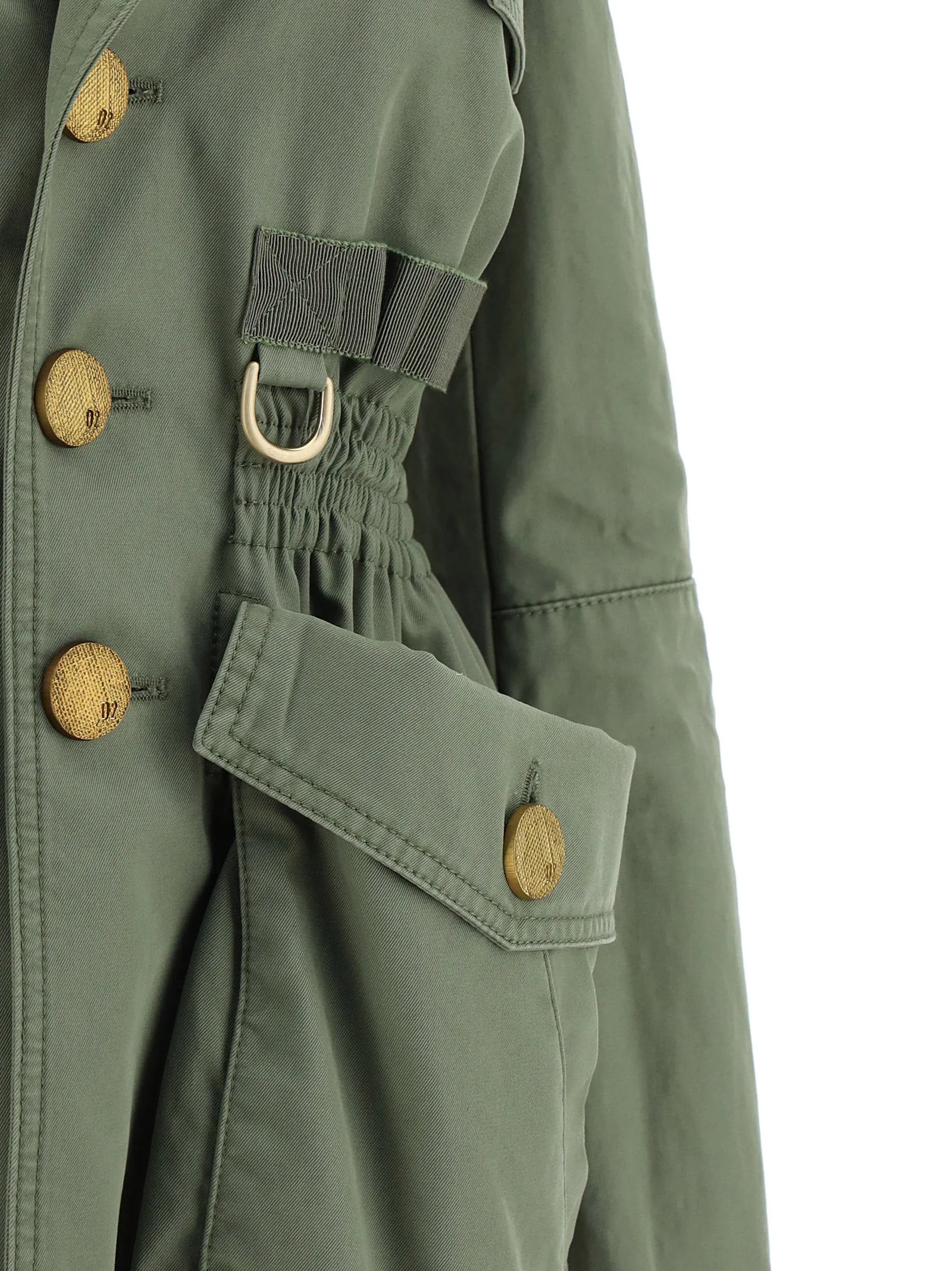 Dsquared2 Buttoned V-Neck Fitted Jacket