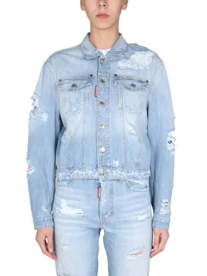 Dsquared2 Distressed Denim Jacket