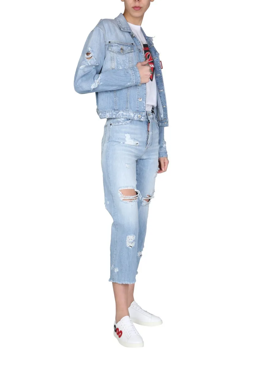 Dsquared2 Distressed Denim Jacket