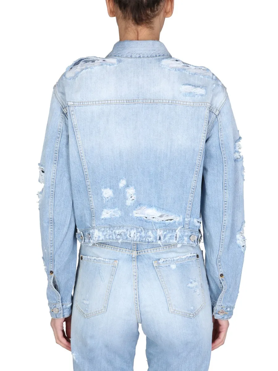 Dsquared2 Distressed Denim Jacket