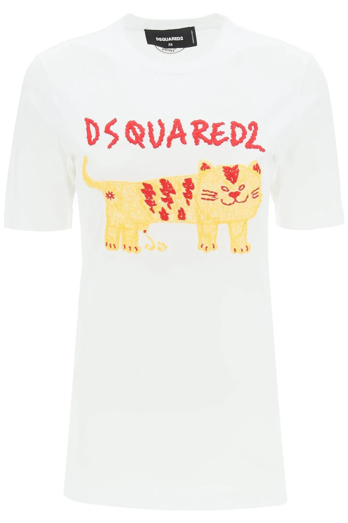Dsquared2 Logo Embroidered Crewneck T-Shirt