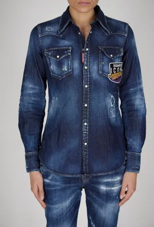 Dsquared2 Logo Patch Distressed Jacket