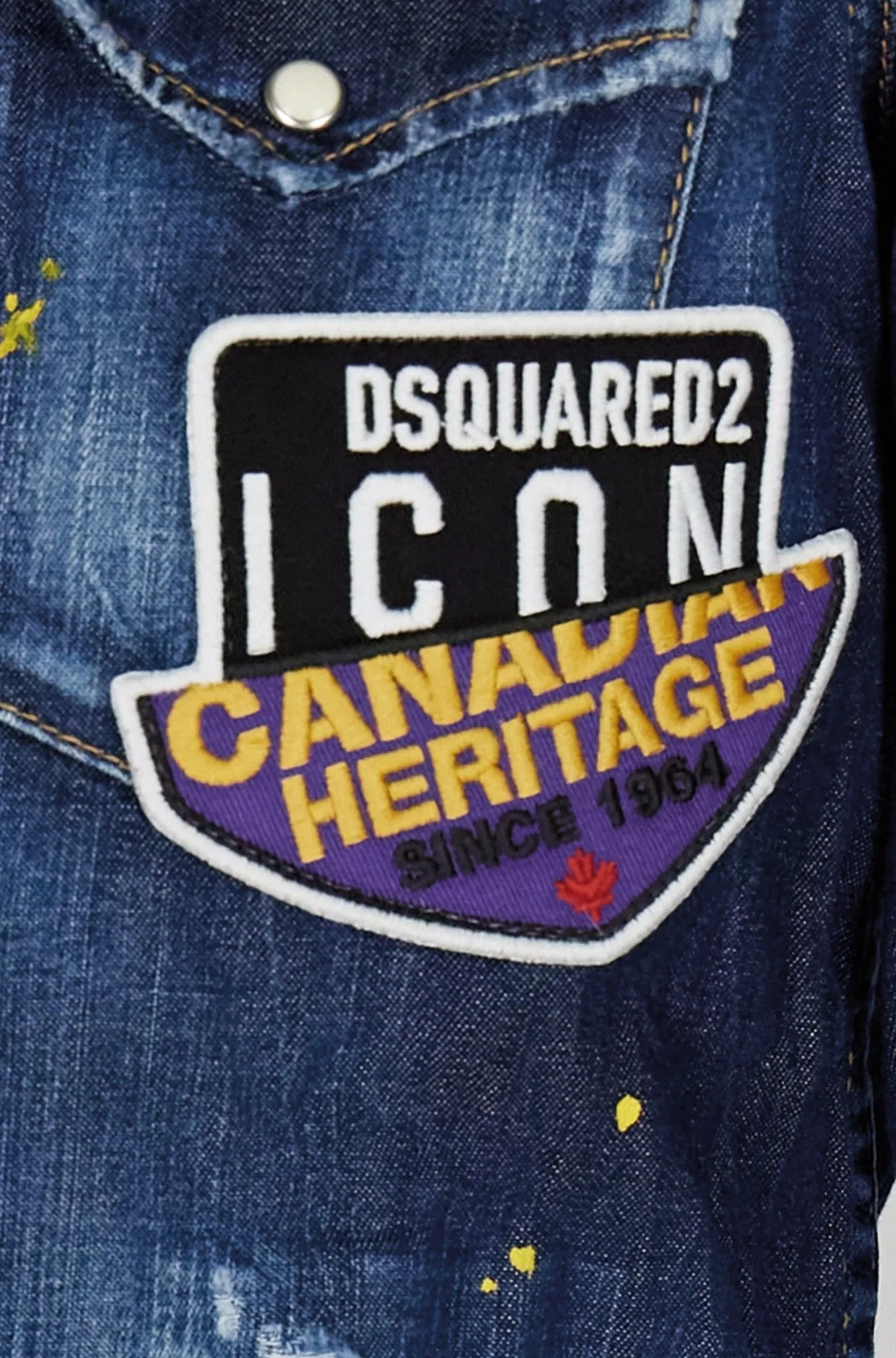 Dsquared2 Logo Patch Distressed Jacket
