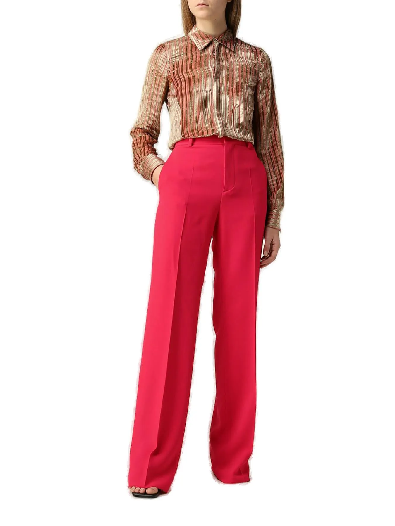 Dsquared2 Logo-Plaque Wide Leg Pants