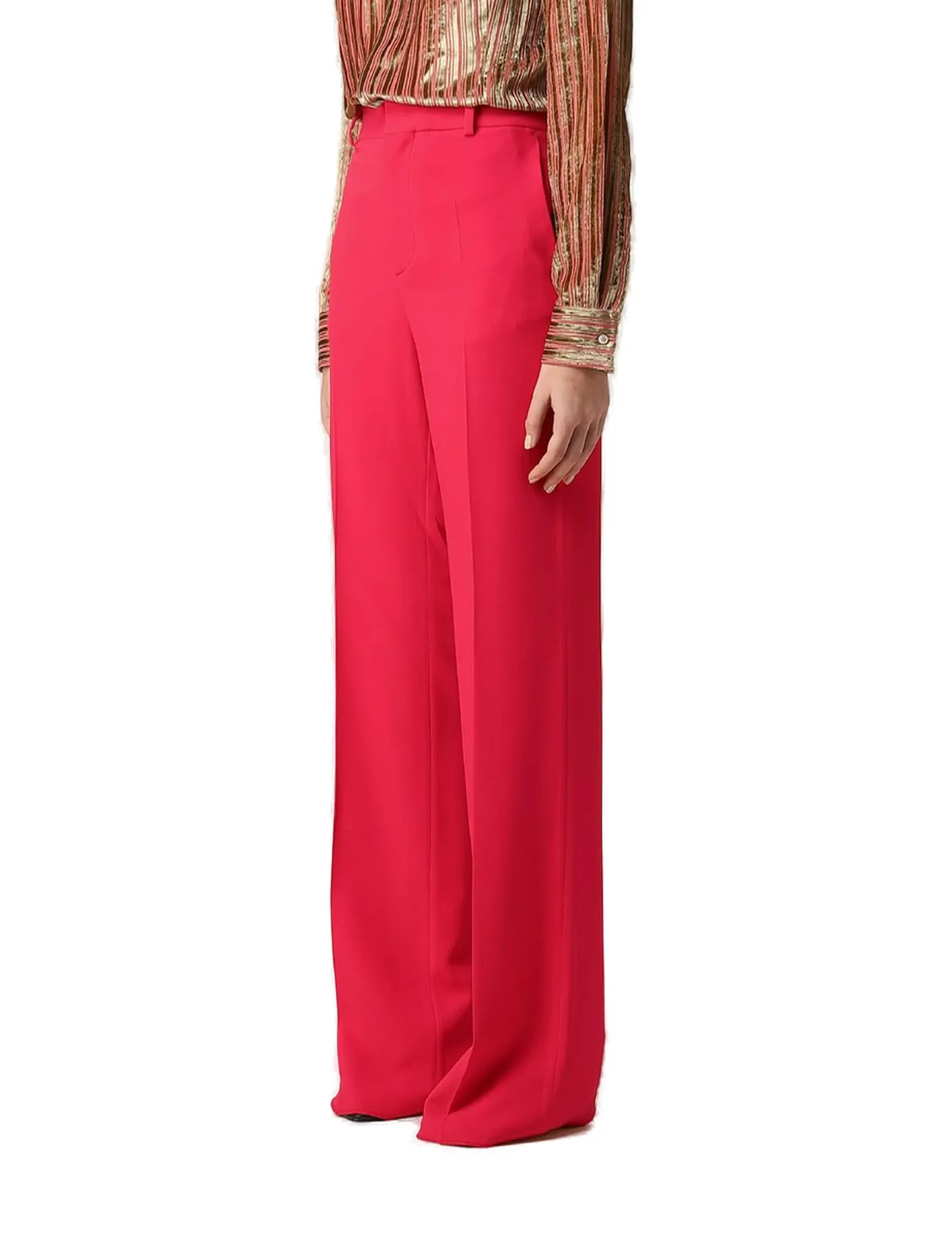 Dsquared2 Logo-Plaque Wide Leg Pants