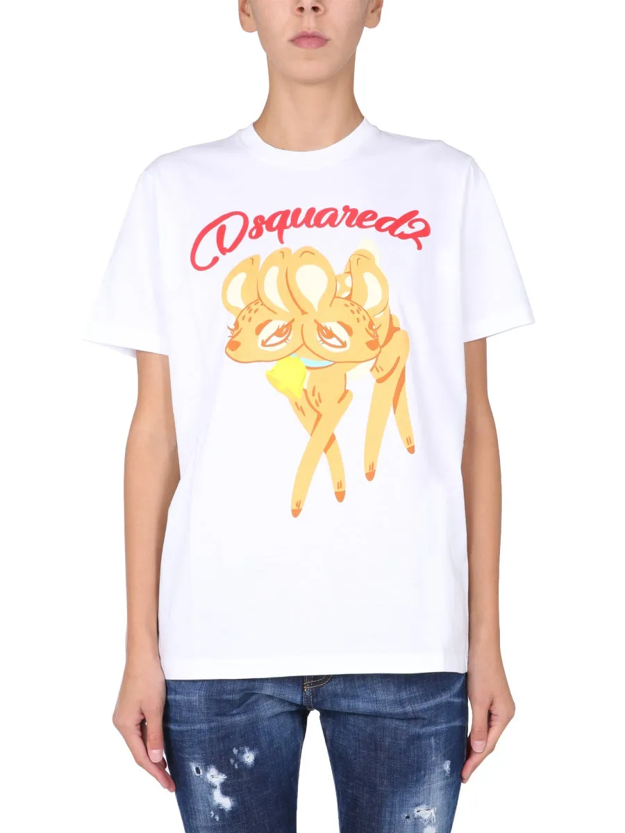 Dsquared2 Logo Printed Crewneck T-Shirt