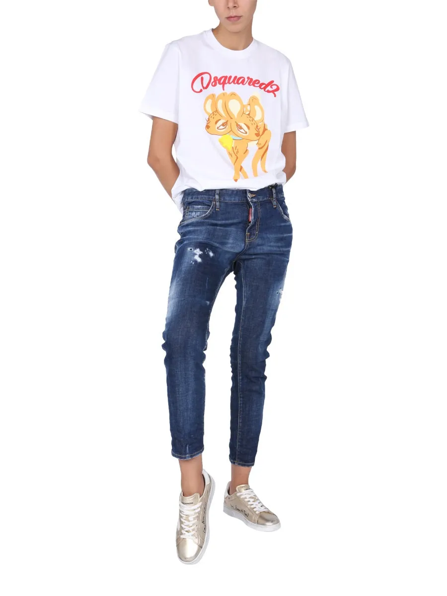 Dsquared2 Logo Printed Crewneck T-Shirt